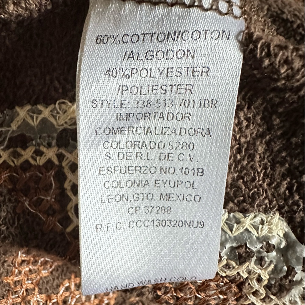 Open Jacket Vest, Small-Med, Brown Aztec - Picture 6 of 10